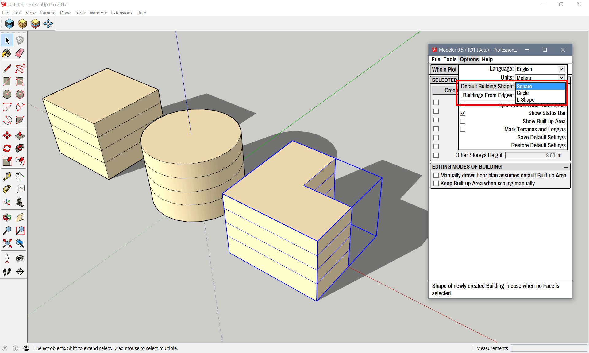 Modelur_options_menu